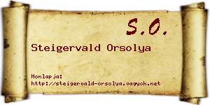 Steigervald Orsolya névjegykártya