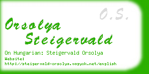 orsolya steigervald business card